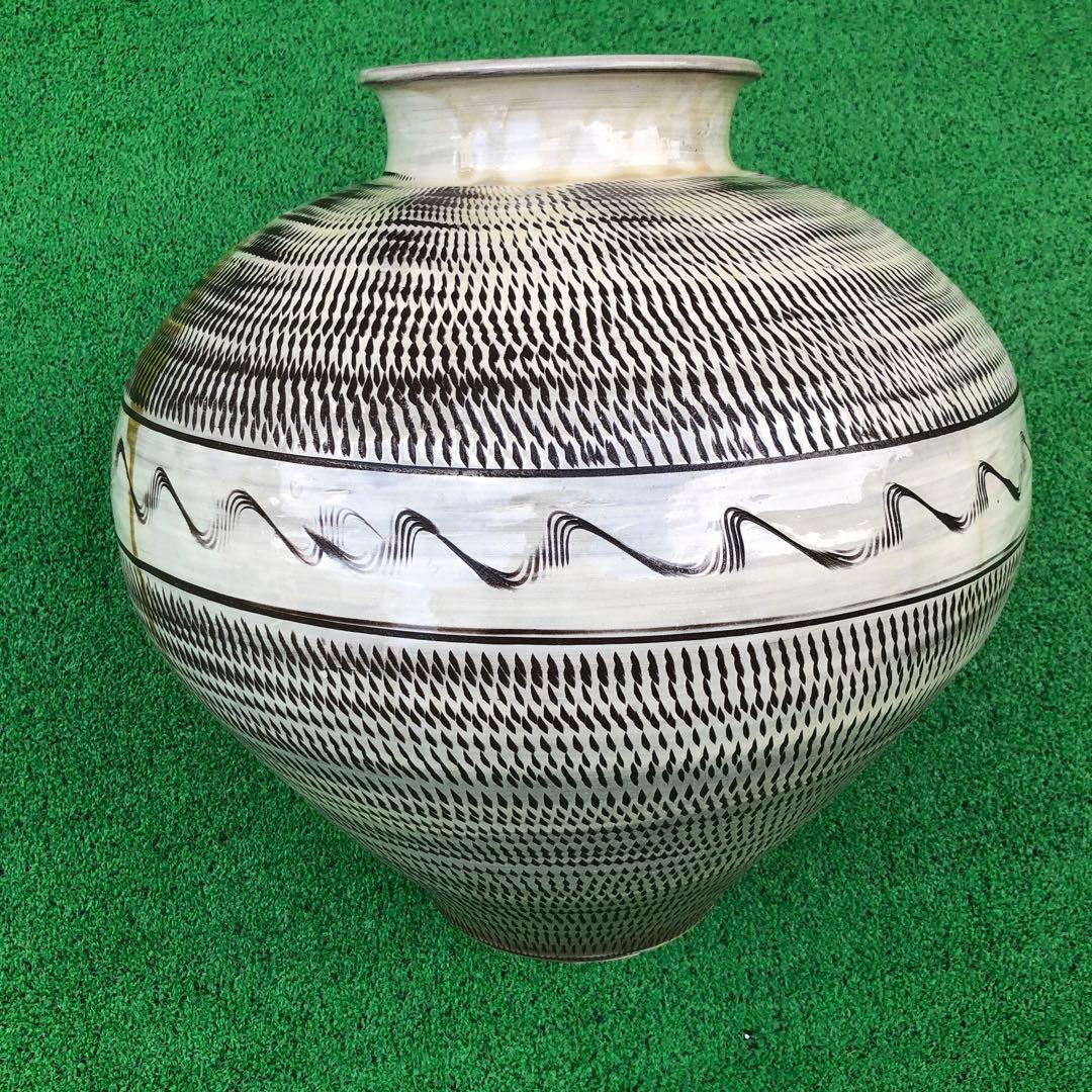 小鹿田焼　大壺　骨董品　陶芸