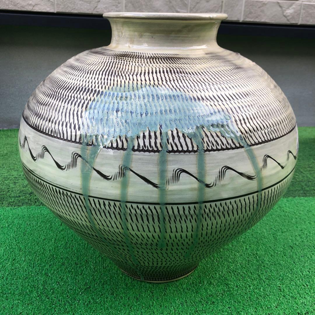 小鹿田焼　大壺　骨董品　陶芸