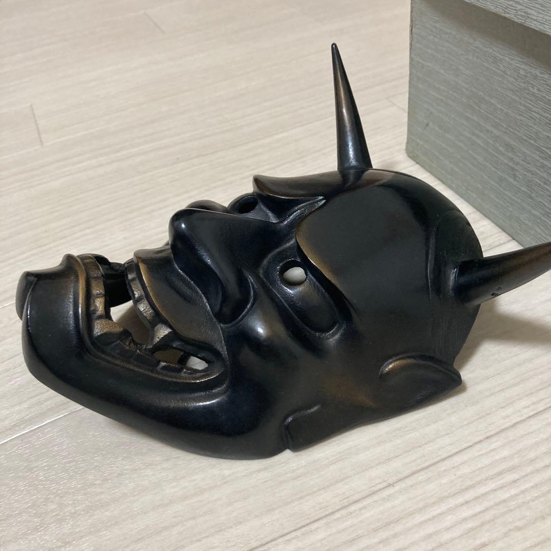 酸素　般若の面 お面 開運 魔除け 鋳造 伝統工芸品　アンティーク