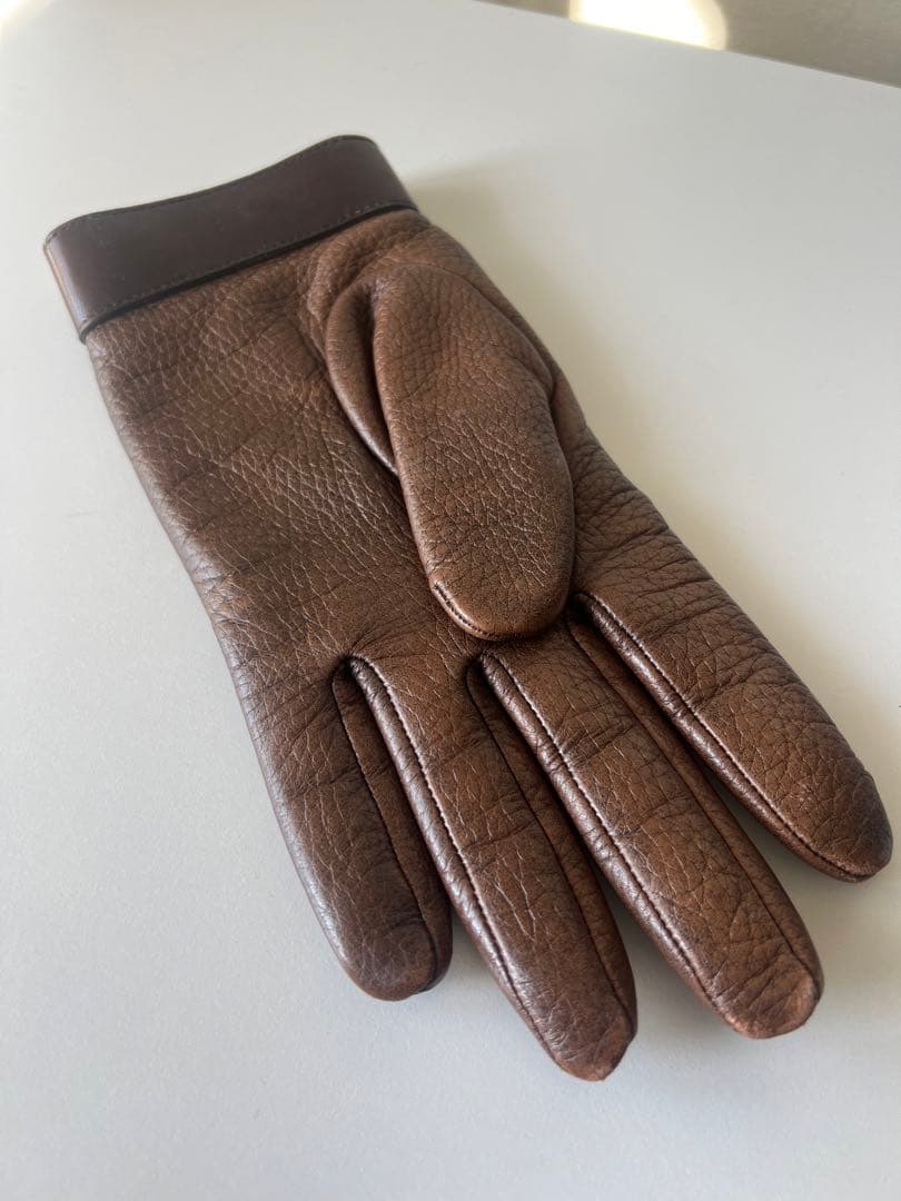 QVQBerluti 手袋 ブラウン/ブラック レザー