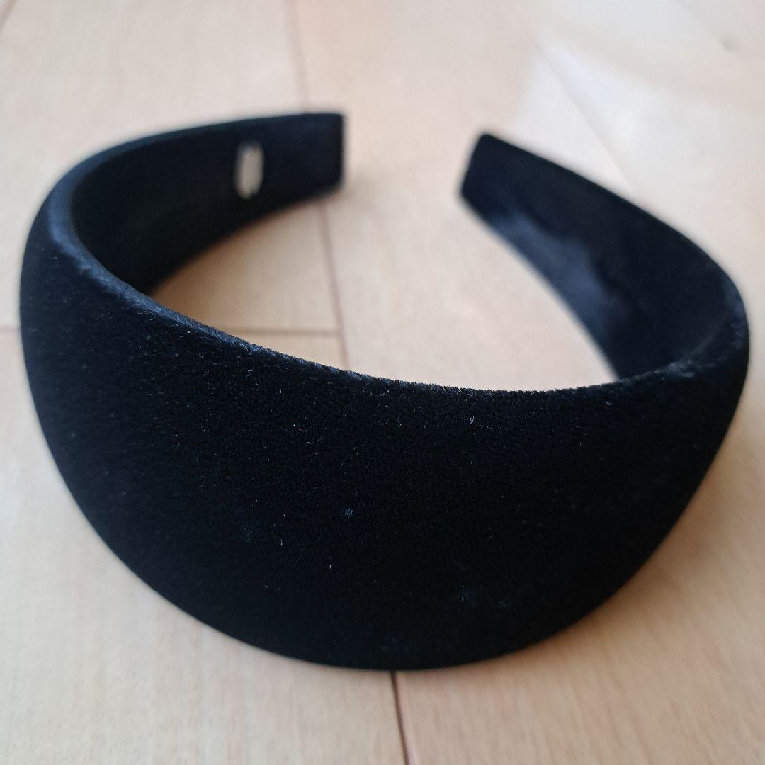 FOXEY ブラック ベロア ヘアバンド