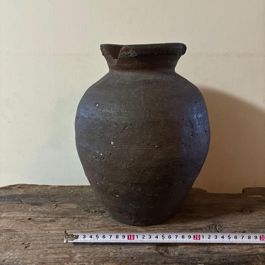 古備前壷　室町時代頃　古丹波　古越前　古信楽　瀬戸　骨董　花器　古陶磁　検:李朝