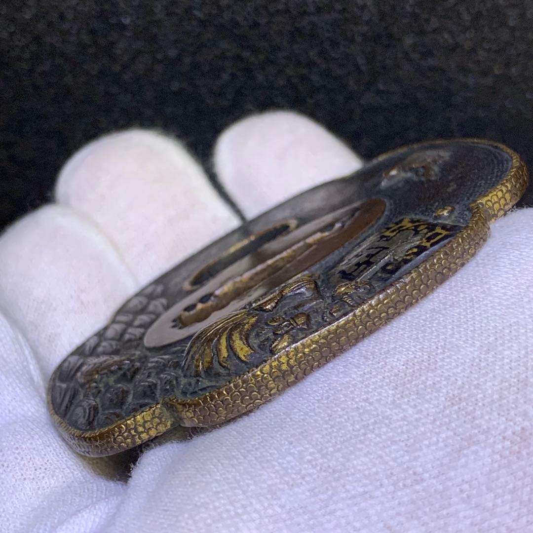 《アンティーク希少レア品！》 ⭐︎ 七福神 宝船 鶴亀 鍔つば 縁起もの♪⭐︎