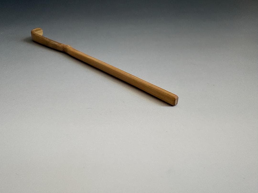 嵯峨白竹茶杓　久田宗也　尋牛斎　銘「丹頂」　茶道具　表千家