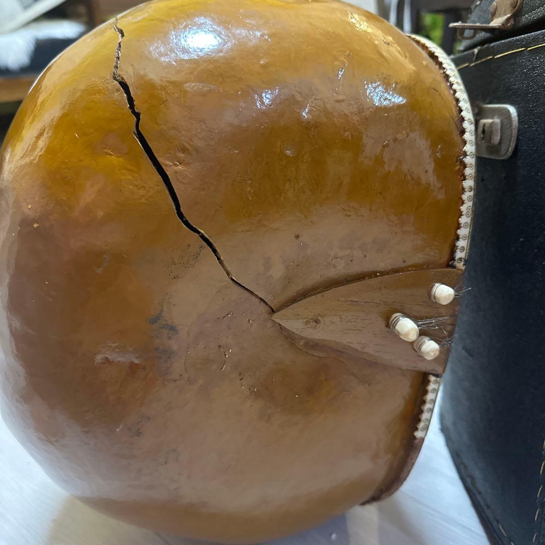 木製シタール 7弦 ケース付き　ジャンク品