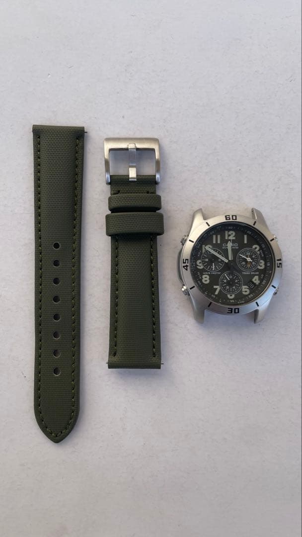 【新品ベルト付】カシオ OVERLAND OVW-600 ソーラー電波 アーミー