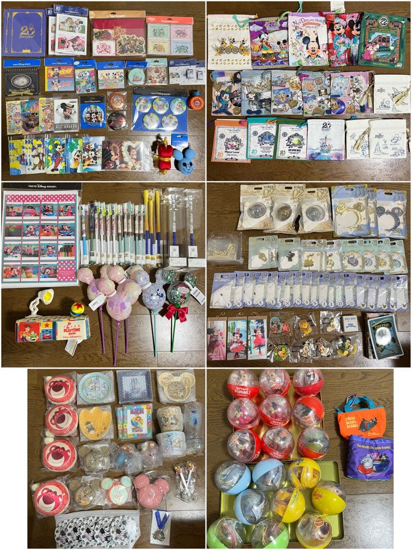 ディズニー　グッズ　カプセルトイ　バルーン　メモ　スーベニア　ポストカード