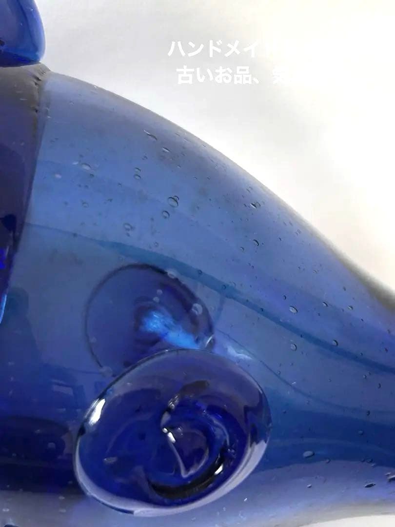 【大正ガラス・和ガラス】美品✴︎鯉の掛け花瓶　時代ガラス