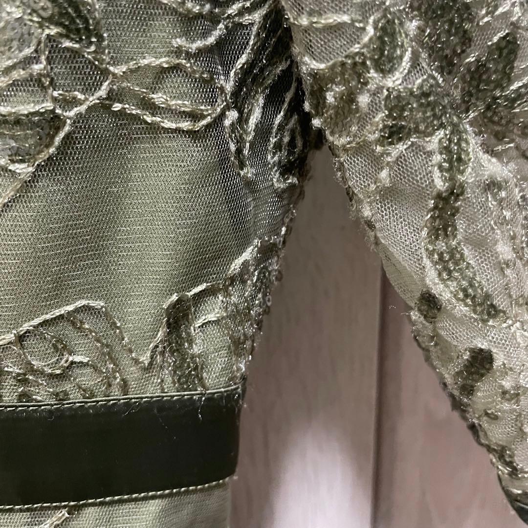 LEJA オリーブグリーン レース パーティードレス