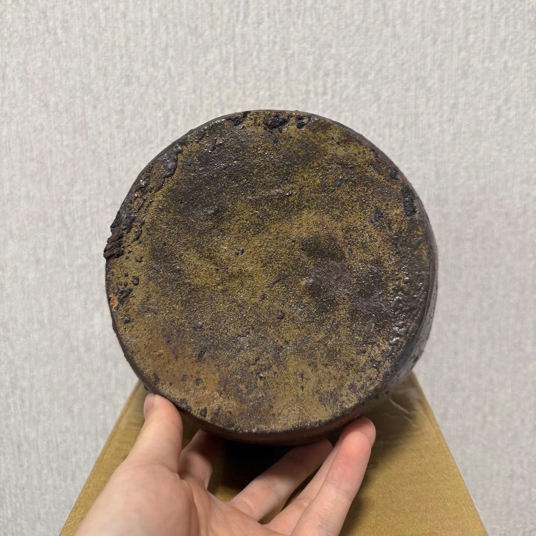 能野焼 種子島焼 徳利 花生 江戸時代 苗代川焼 黒薩摩 黒もん 古美術 民藝