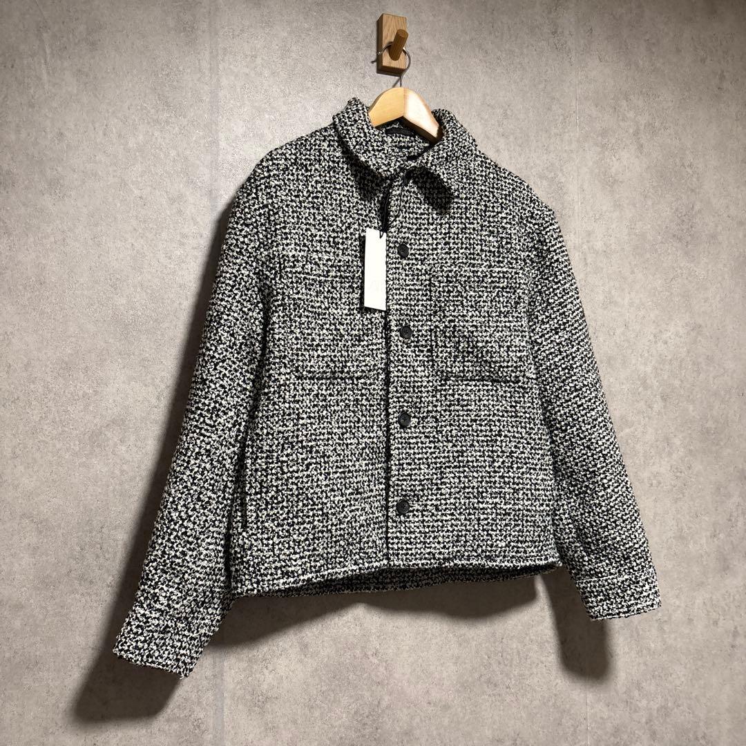 ZARA ザラ ポケット付きテクスチャードシャツジャケット M