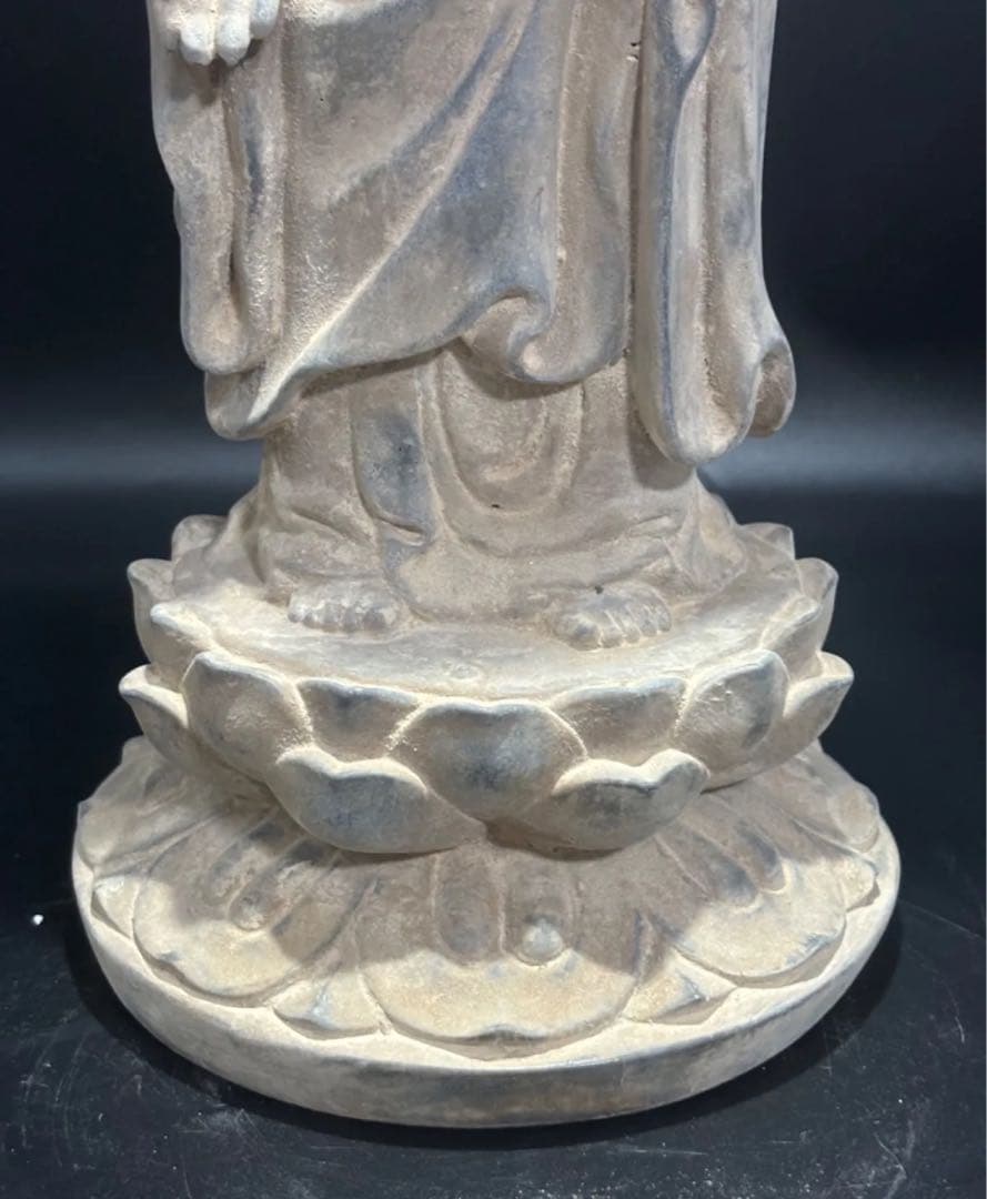 仏教　石仏 如来 細工彫刻 釈迦 縁起物 お釈迦様 釈迦如来 石彫仏像