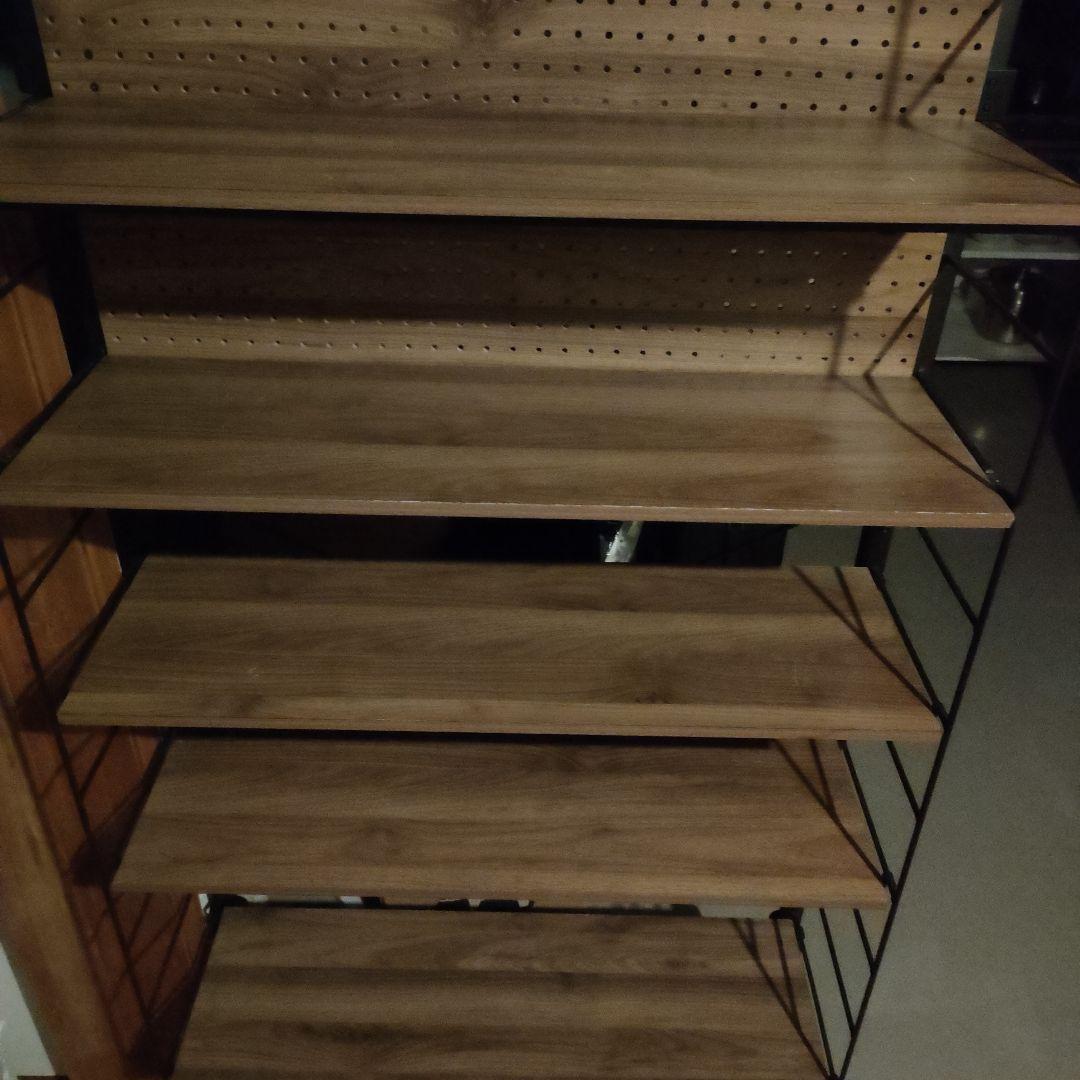 ニトリ　Nポルダ　木製オープンシェルフ 5段 ブラウン