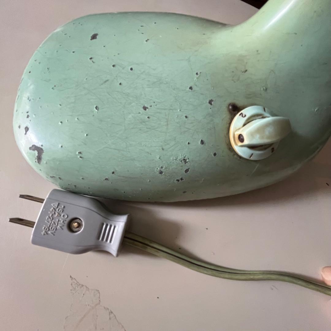 扇風機　三菱　卓上　レトロ　インテリア　かわいい　薄緑