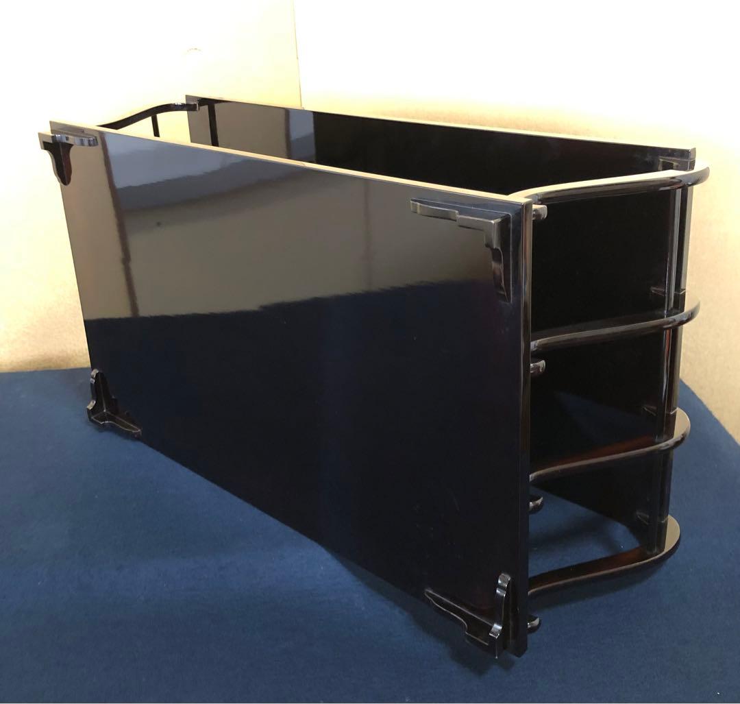 《R》黒塗 八足卓 花台 二段卓 八脚卓 木箱 時代　251003あ6