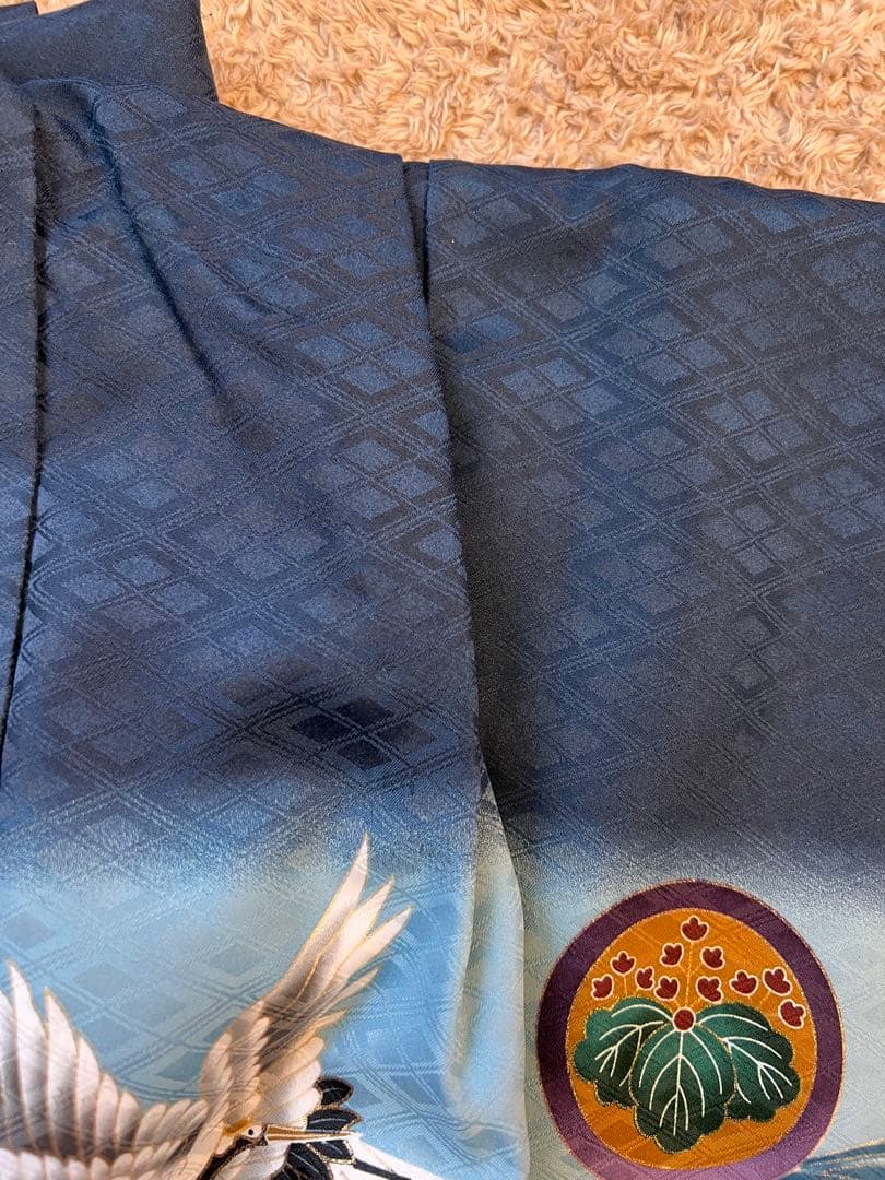 七五三 男の子　5歳　着物セット 子供用 紺色