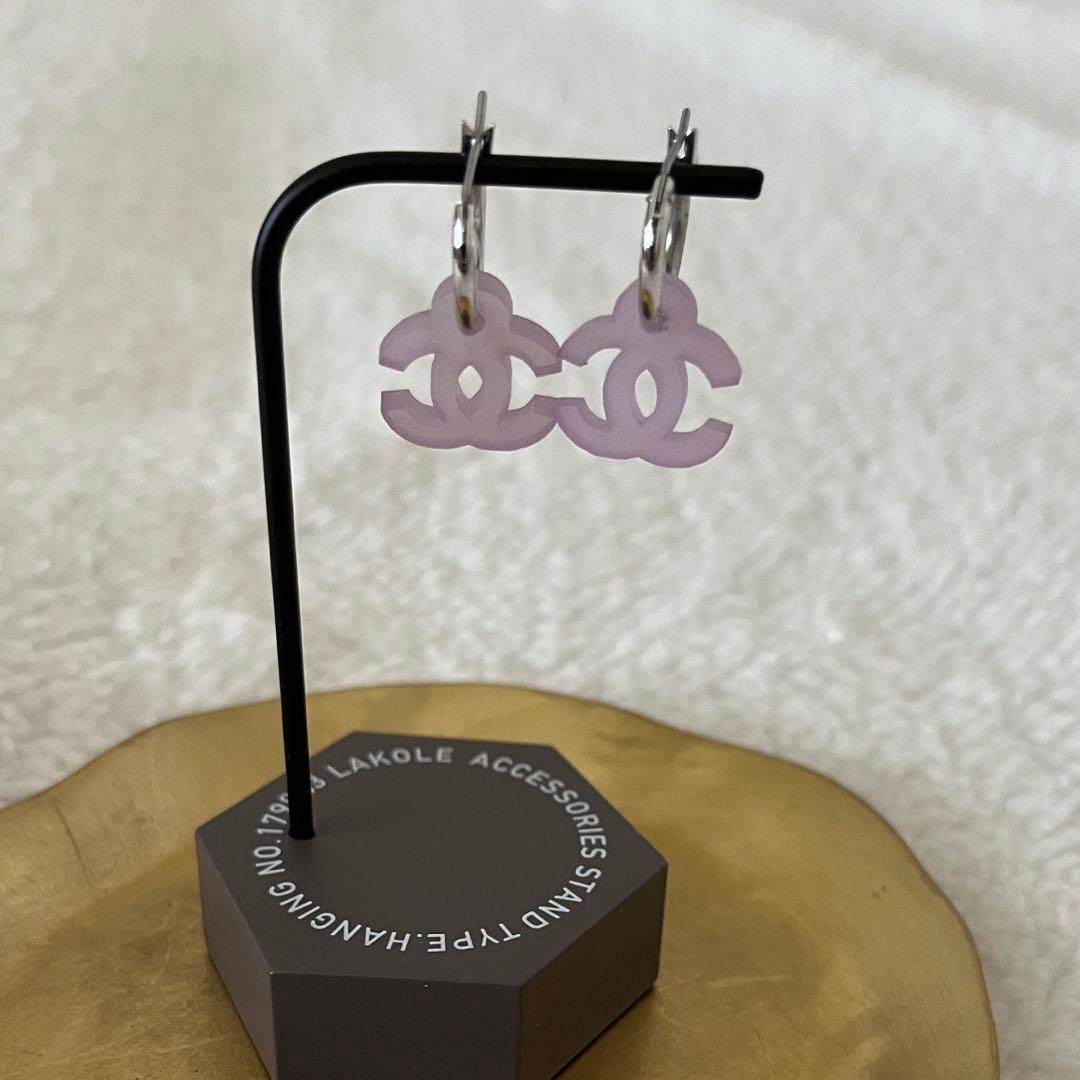 シャネル新品同様フープピアス