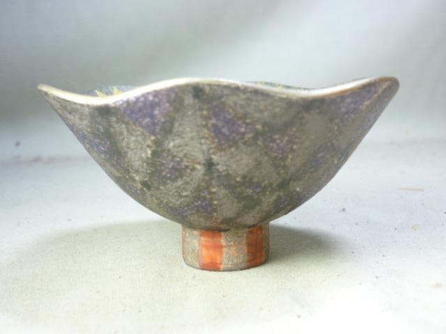 前田正博　色絵金銀彩高杯　個展購入作品　鳥取県　師：藤本能道　酒器　ぐい呑　徳利