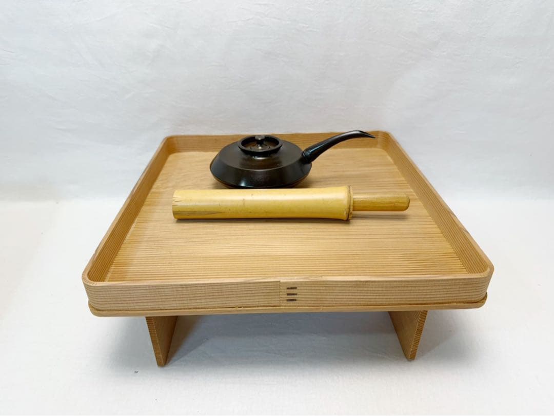 ほぼ未使用 茶道具 七事式 花所望セット 花台 花水注 小刀 花寄せ 廻り花紙箱