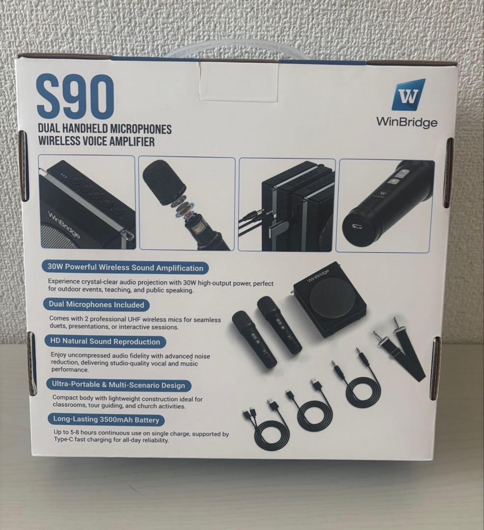 WWINBRIDGE 大音量 ポータブル拡声器 スピーカー ハンドマイク