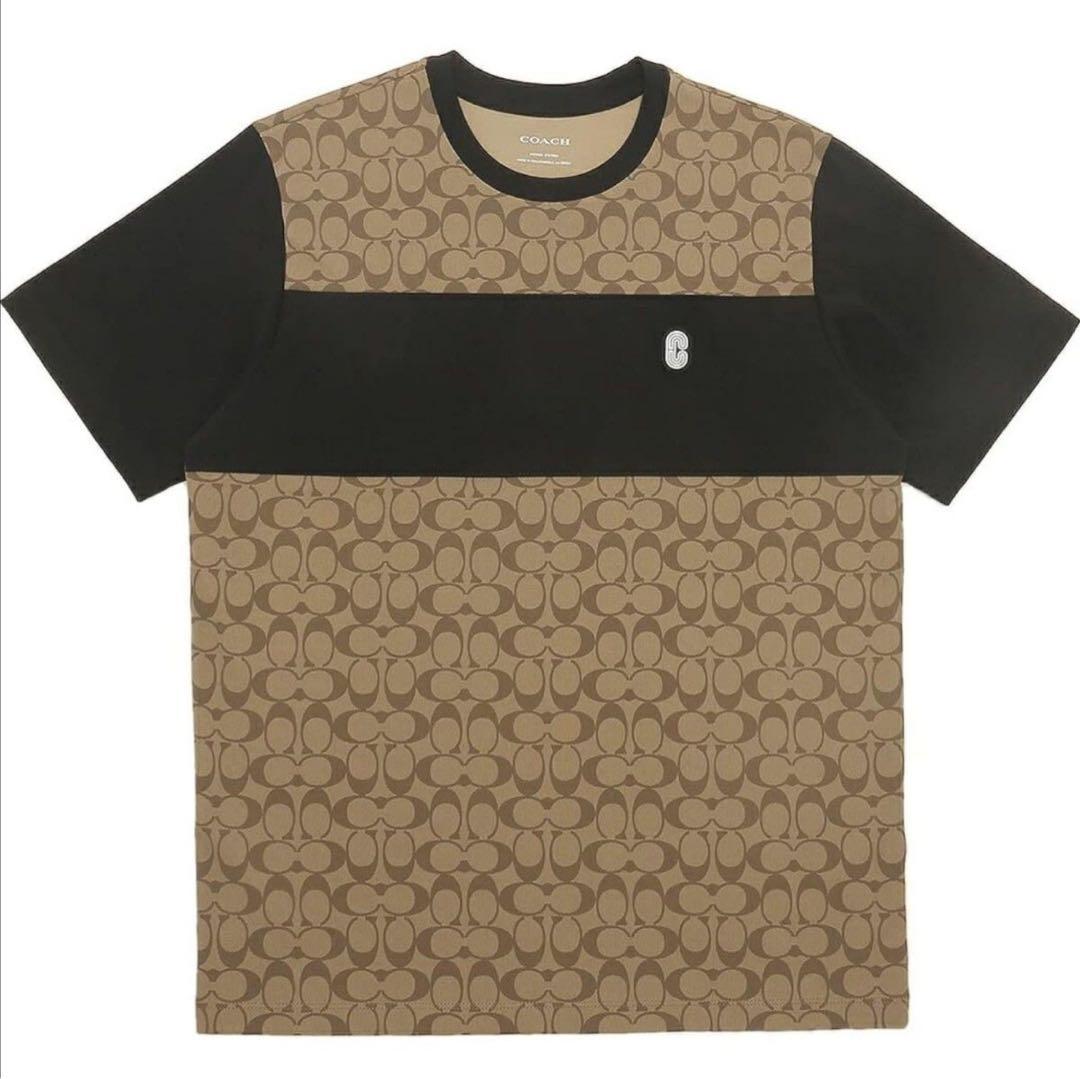 COACH コーチ　シグネチャー　Tシャツ　カーキ　　　本物　定価33000円