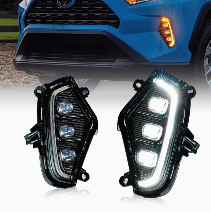 RAV4 50系 LEDフォグランプ デイライト/ウィンカー 2色切替 セット