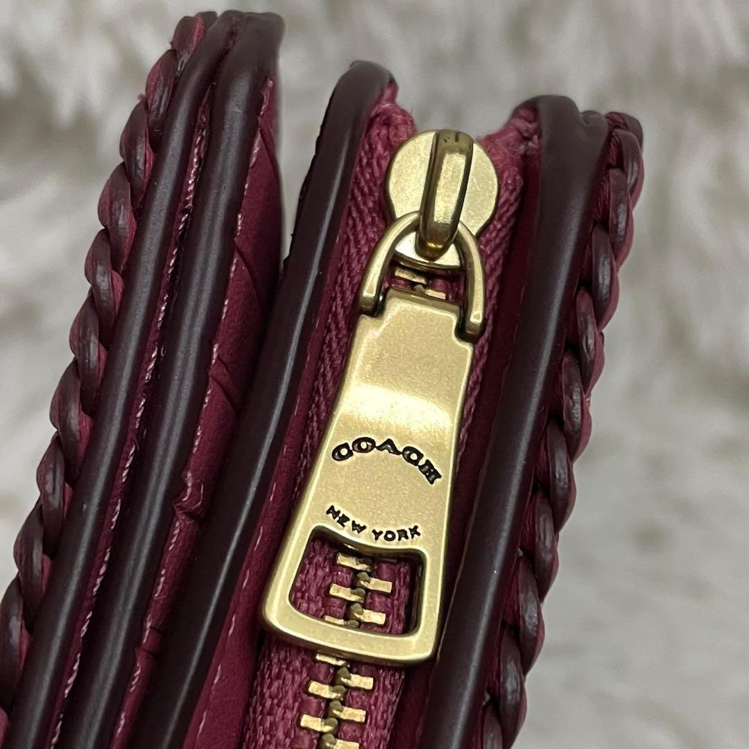 新品未使用　COACH タビー ミディアムウォレット ブレイド スムースレザー