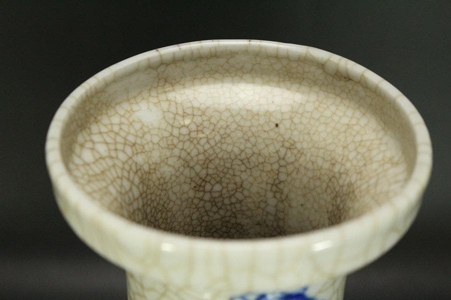 中国美術 青花 女人紋 瓶 高30.5cm(LC140)