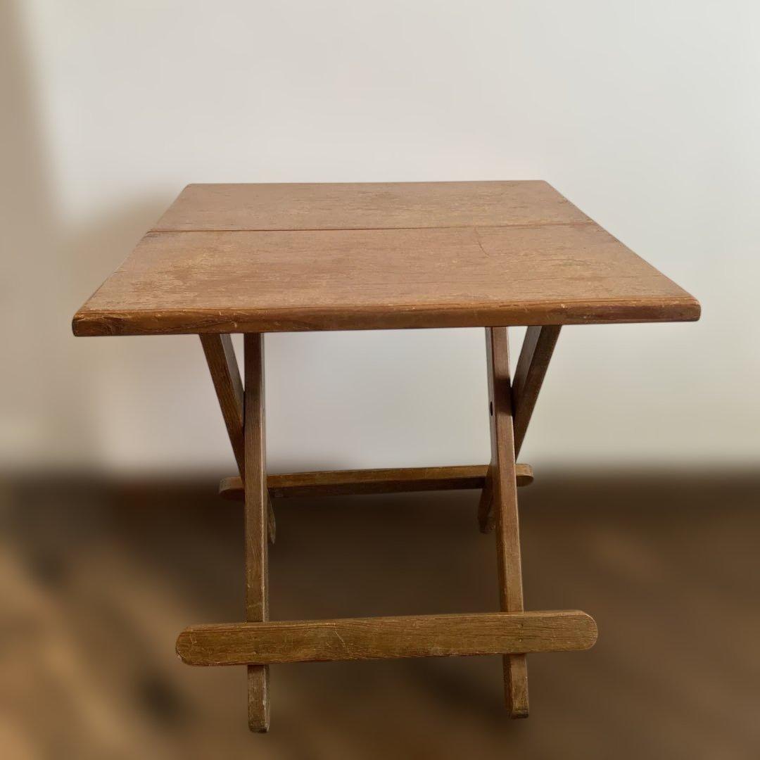 ヴィンテージ フォールディングウッドテーブル キャンプ　アウトドア　USA