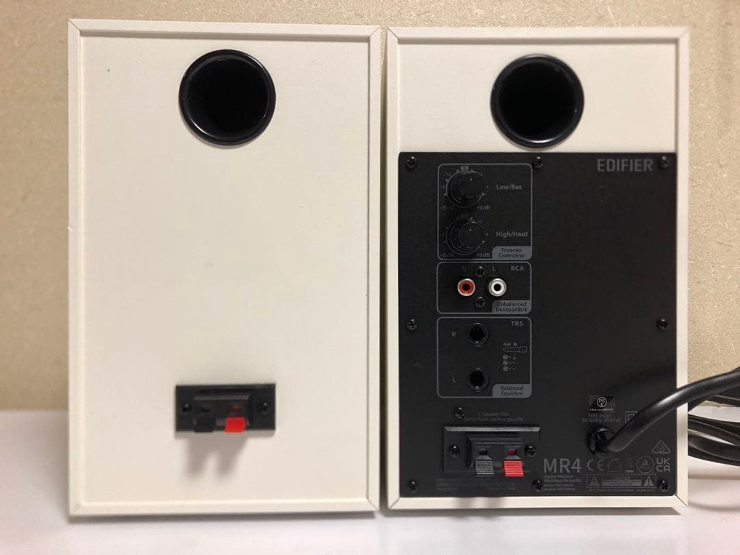 EDIFIER MR4 スタジオモニタースピーカー ホワイト 動作確認済み