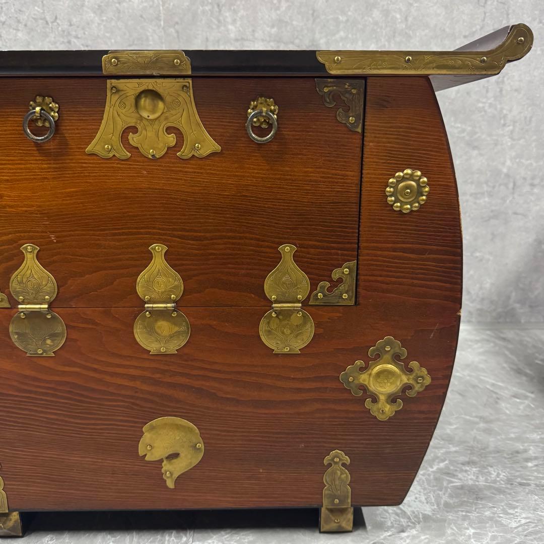 李朝家具　錠前　バンダジ　時代箪笥　朝鮮家具　半閉櫃　収納　整理　引き出し　民藝