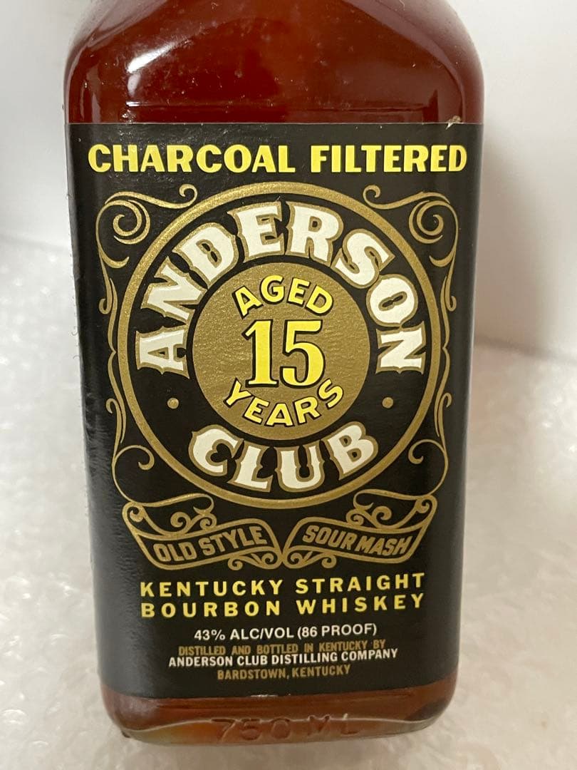 未開栓 アンダーソンクラブ 15年 バーボン 750ml 43度 ウイスキー