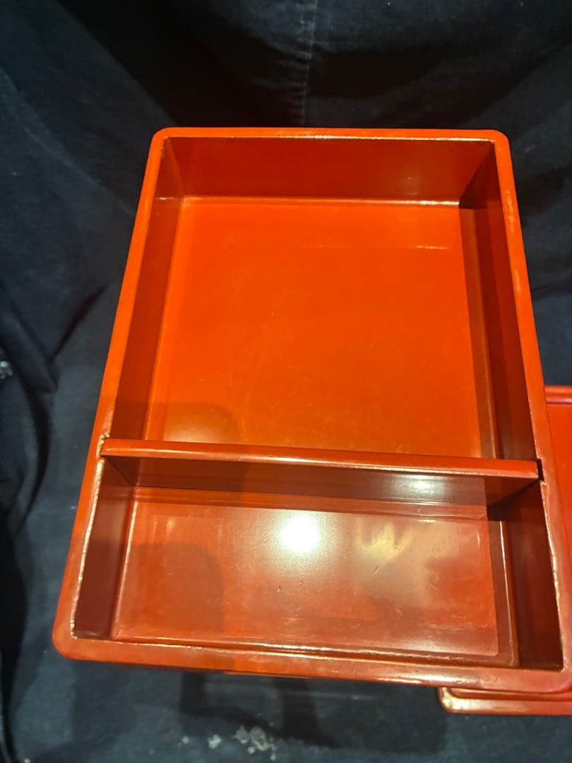 野弁当　漆器　朱塗り　沈金　桜　五段弁当　5人分　傷み無し　雛祭り