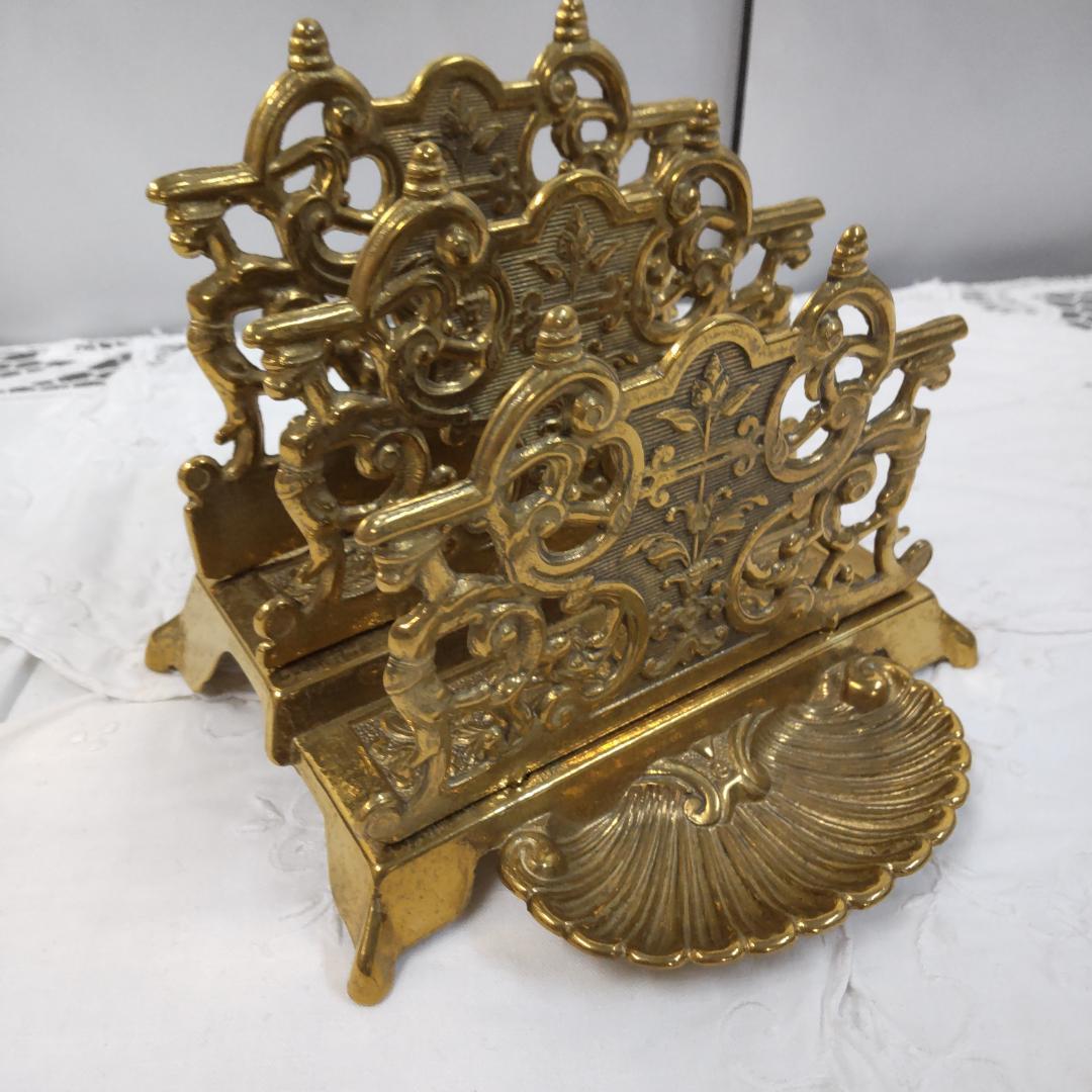 イタリア製　レターラック　真鍮　 ナプキンスタンド