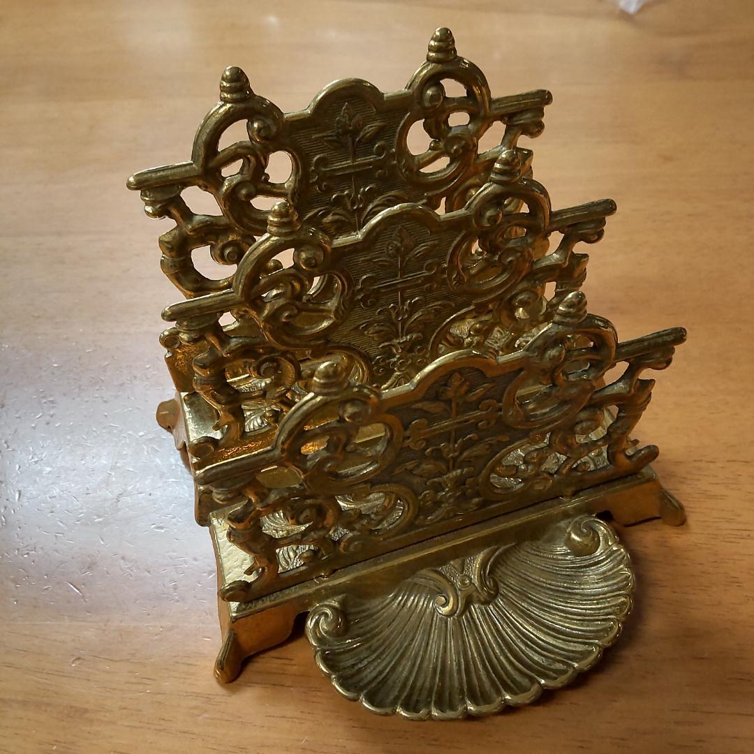 イタリア製　レターラック　真鍮　 ナプキンスタンド