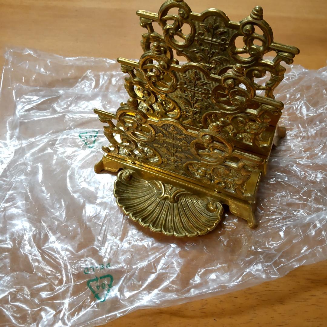 イタリア製　レターラック　真鍮　 ナプキンスタンド