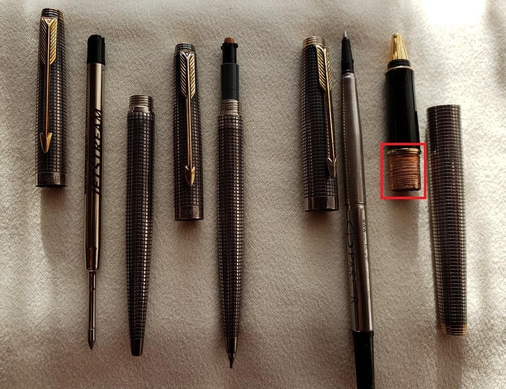 PARKER　75　スターリングシルバー　ボールペン他3本セット　中古品