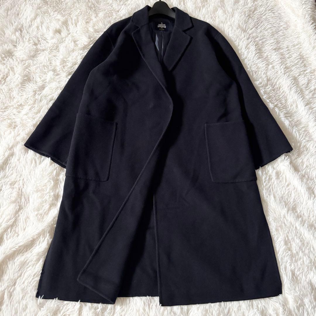 スローブイエナ　ハミルトン　ダブルフェイスロングコート　ネイビー