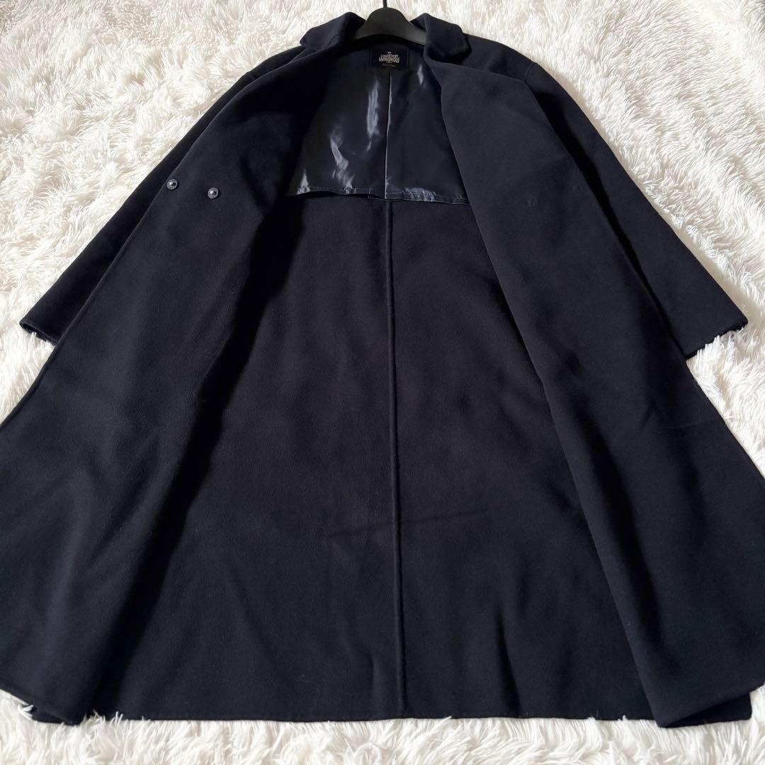 スローブイエナ　ハミルトン　ダブルフェイスロングコート　ネイビー