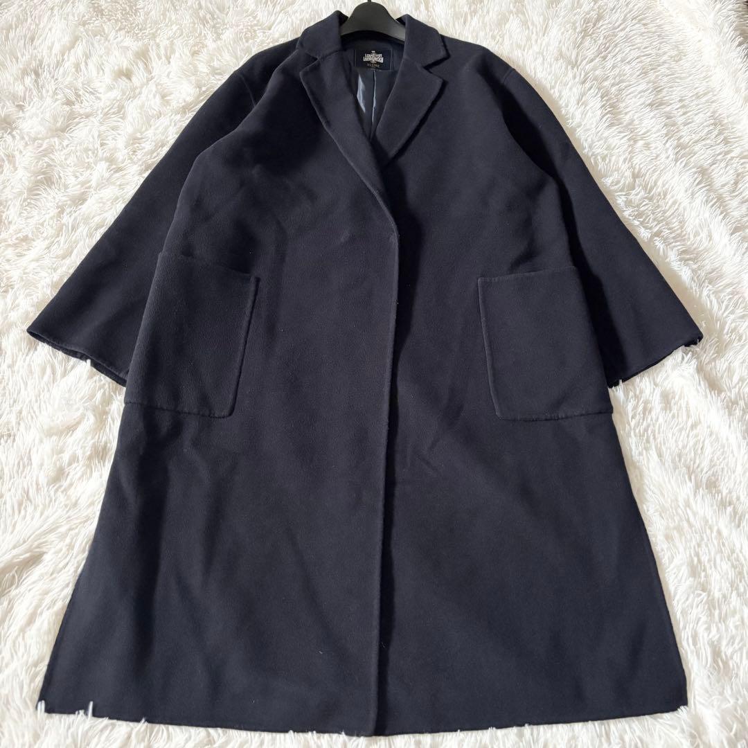 スローブイエナ　ハミルトン　ダブルフェイスロングコート　ネイビー