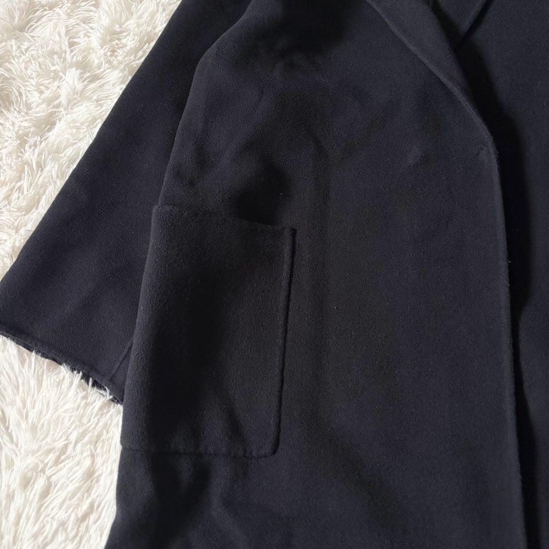 スローブイエナ　ハミルトン　ダブルフェイスロングコート　ネイビー