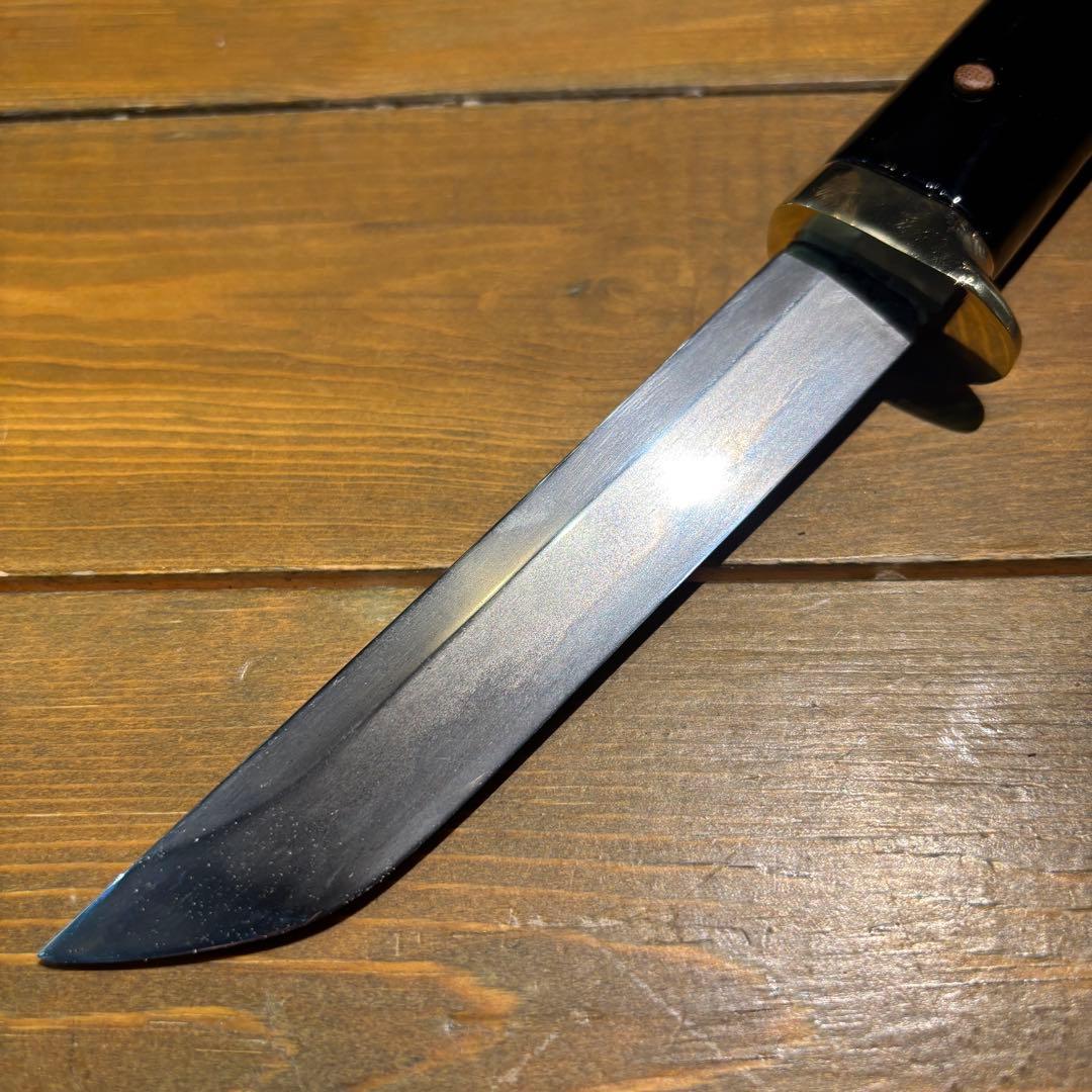 日本刀残欠クラフトナイフNo.63 最上大業物 長曽祢虎徹興里 黒鞘