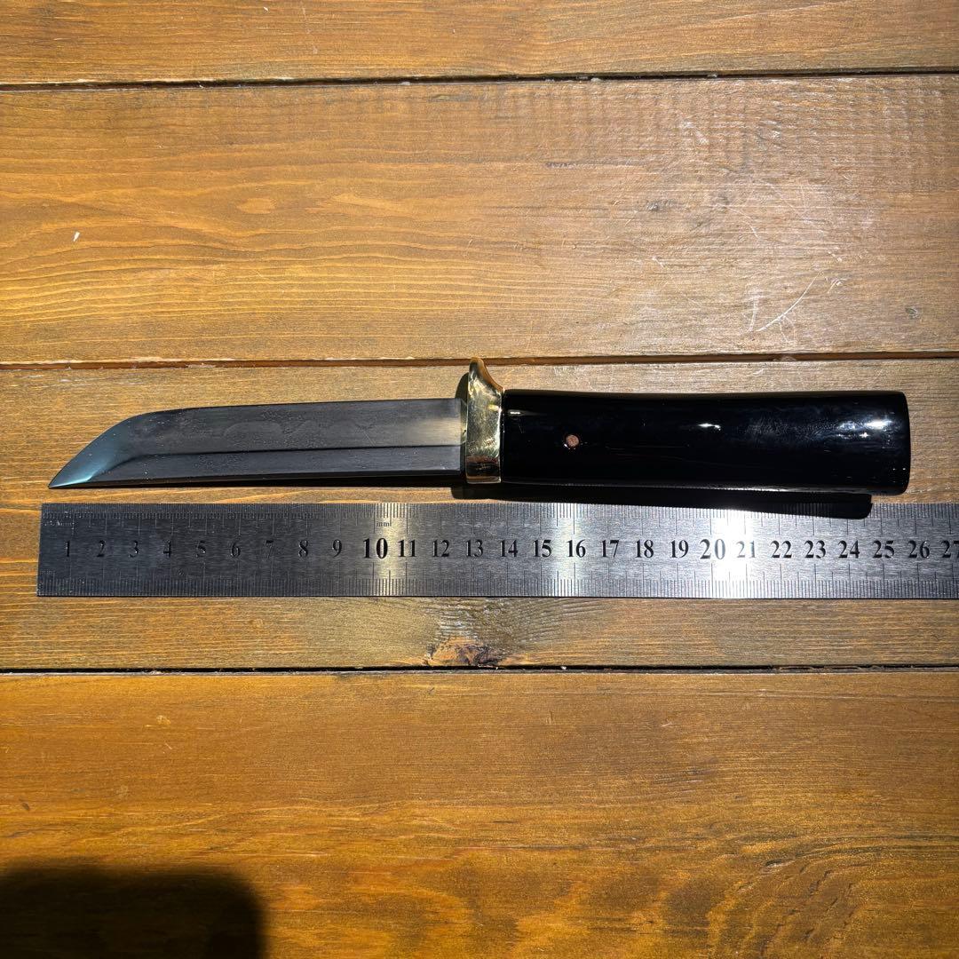 日本刀残欠クラフトナイフNo.63 最上大業物 長曽祢虎徹興里 黒鞘