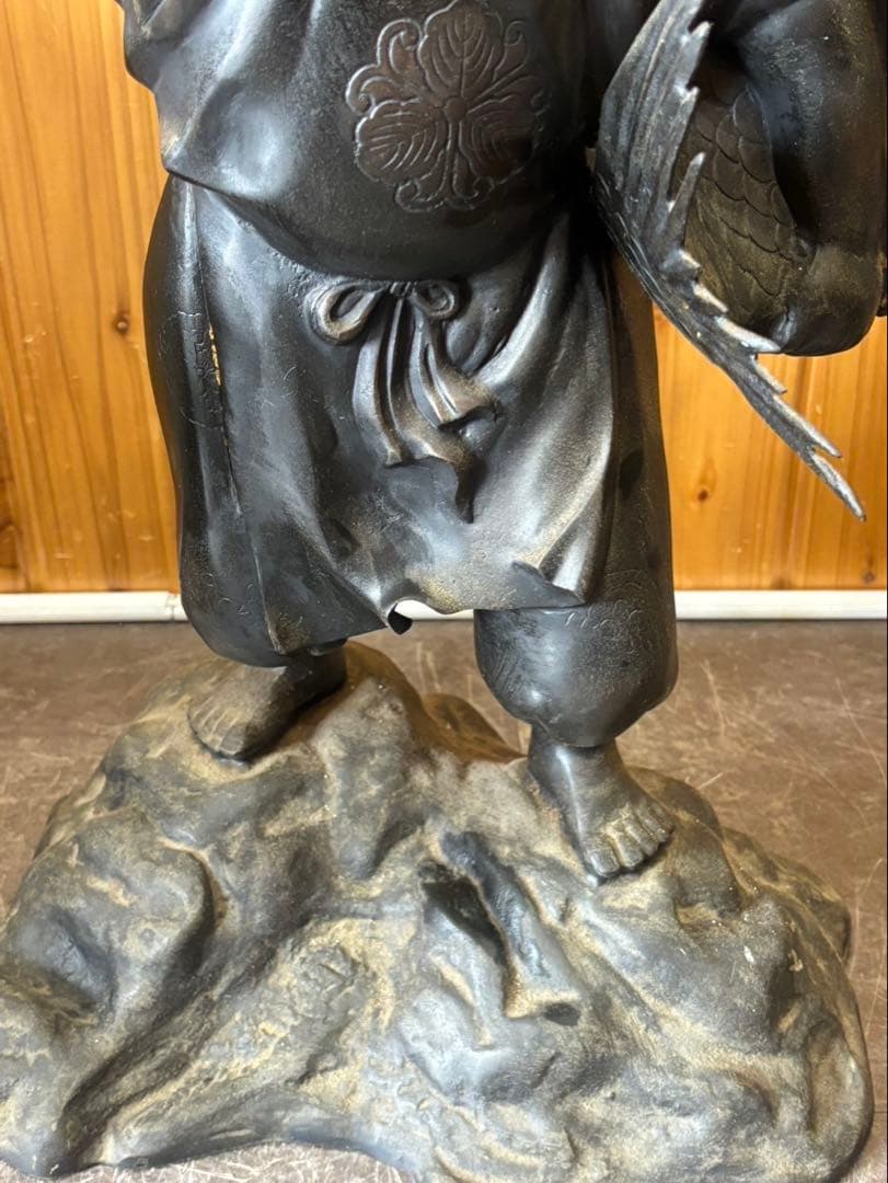 【恵比寿様置物】金属製 金属工芸 美術品 インテリア 七福神