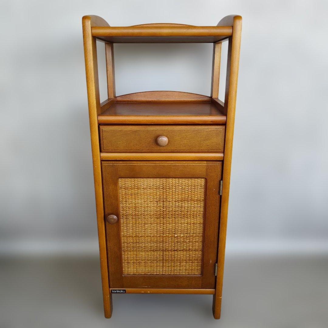 カリモク　karimoku 木製サイドテーブル 天然木電話台 インテリア