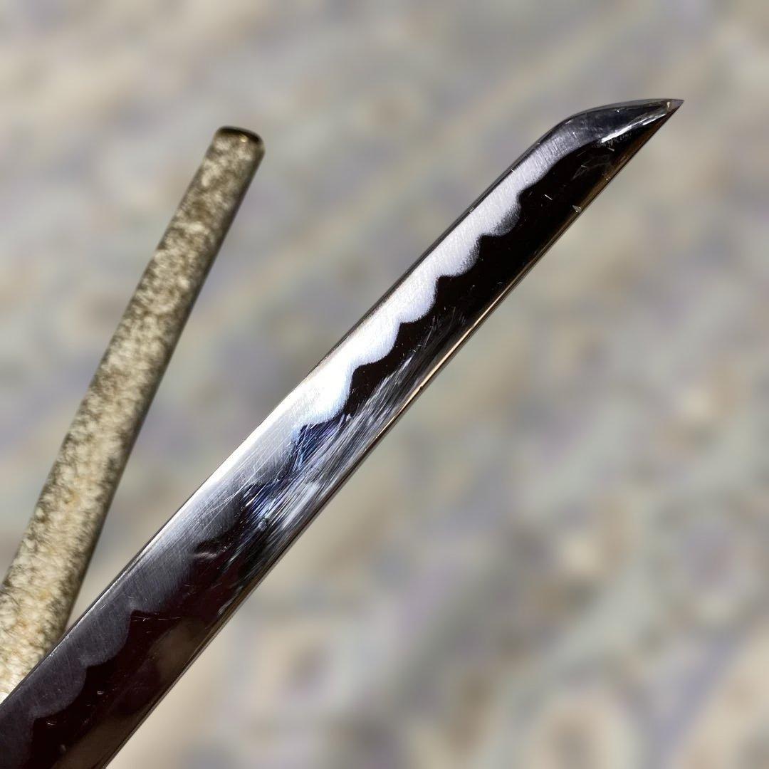 格安豪華版模造刀 黄色柄 鍔無し 金糸模様白鞘