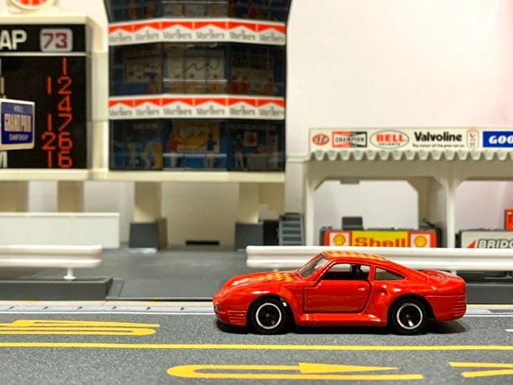 jmac特注　トミカ ポルシェ959 チェスチェック　赤　激レア