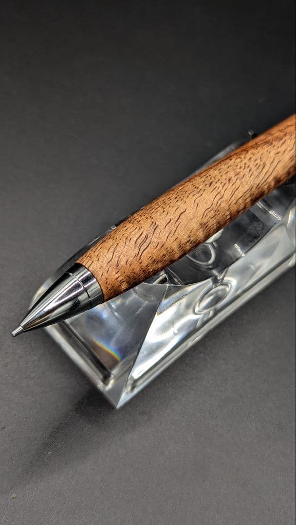 232ペン工房翌檜　極上　ハワイアンカーリーコア　木軸シャーペン　木軸ボールペン