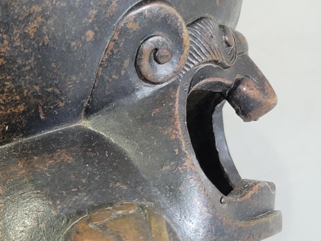 煎茶 古銅 鬼面 涼炉