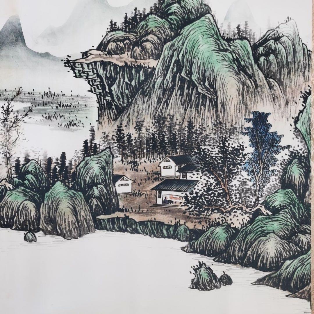 董其昌 錦繍江山 山水図 中国絵画 長巻 掛け軸 巻物 和室・床の間・玄関